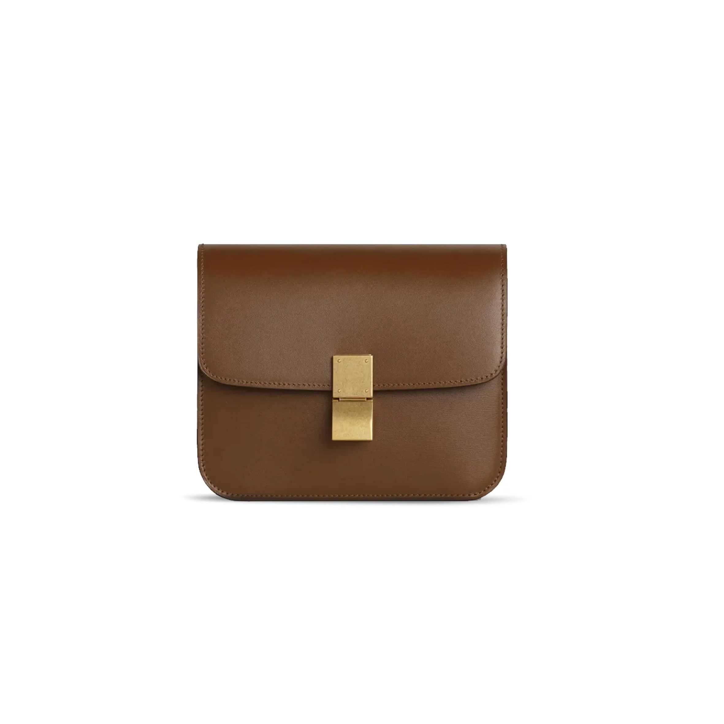 CELINE SHOULDER BAG IN TEEN CLASSIC POLISHING CALFSKIN 192523DLS.04FG (18.5*15.5*6cm)